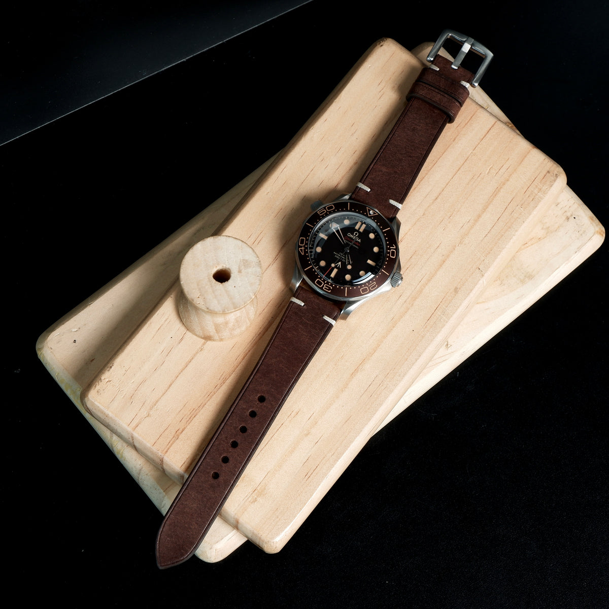 Omega Seamaster Diver 300m Straps - Minimalist Diablo Dark Brown ...