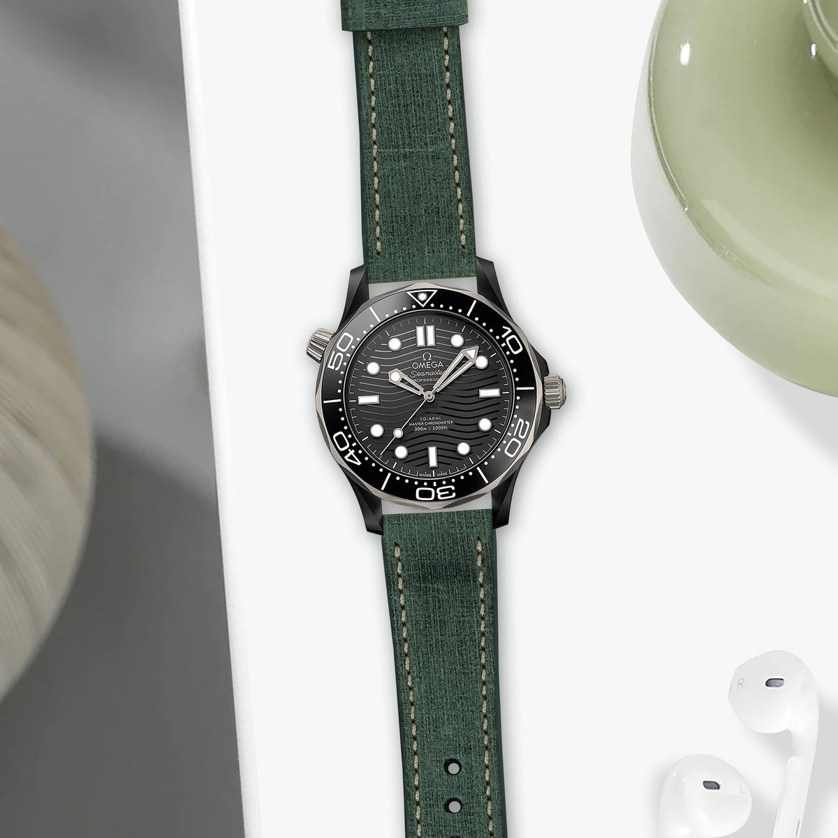 Omega Seamaster Diver 300m Straps - Ospro Green – Strapfreak