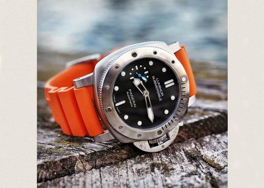 Orange Rubber Submersible Strapfreak Premium Watch Straps at